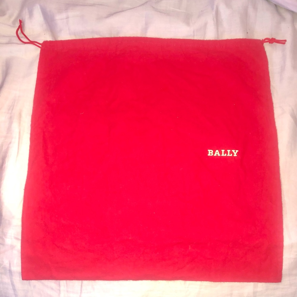 Auth BALLY Medium Red Travel Cloth Storage Sleeper Protective Dustbag Dust Bag